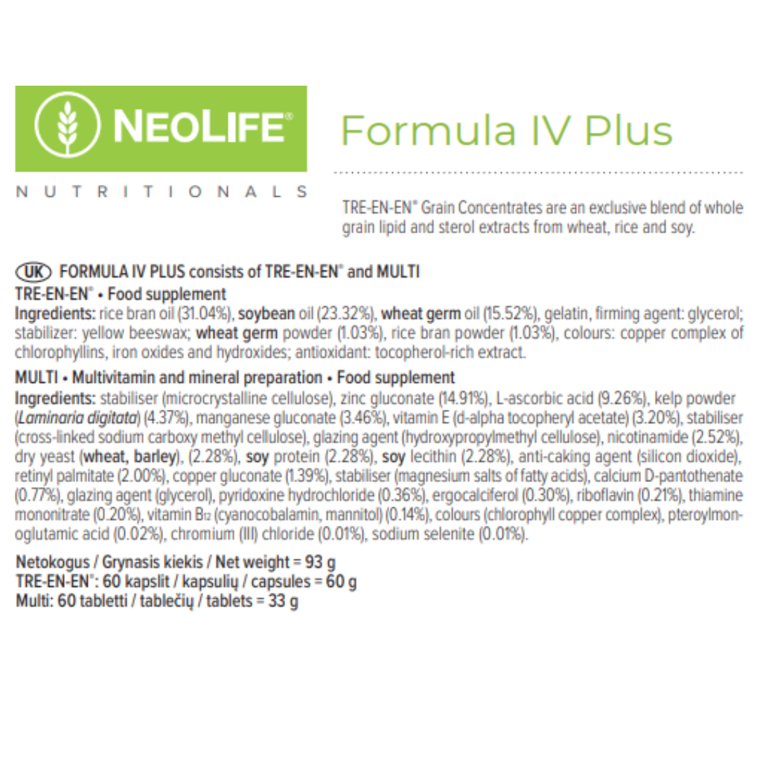 Formula 1V Plus - Multivitamin & Mineral Capsules